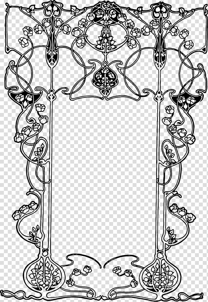 Art Nouveau Art Deco , aqua frame transparent background PNG clipart