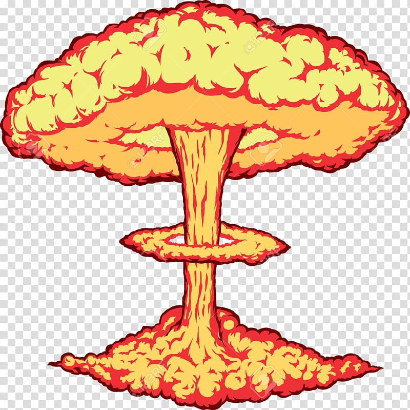 yellow smoke illustration, Atomic bombings of Hiroshima and Nagasaki Nuclear weapon Trinity Explosion, Atomic Explosion transparent background PNG clipart
