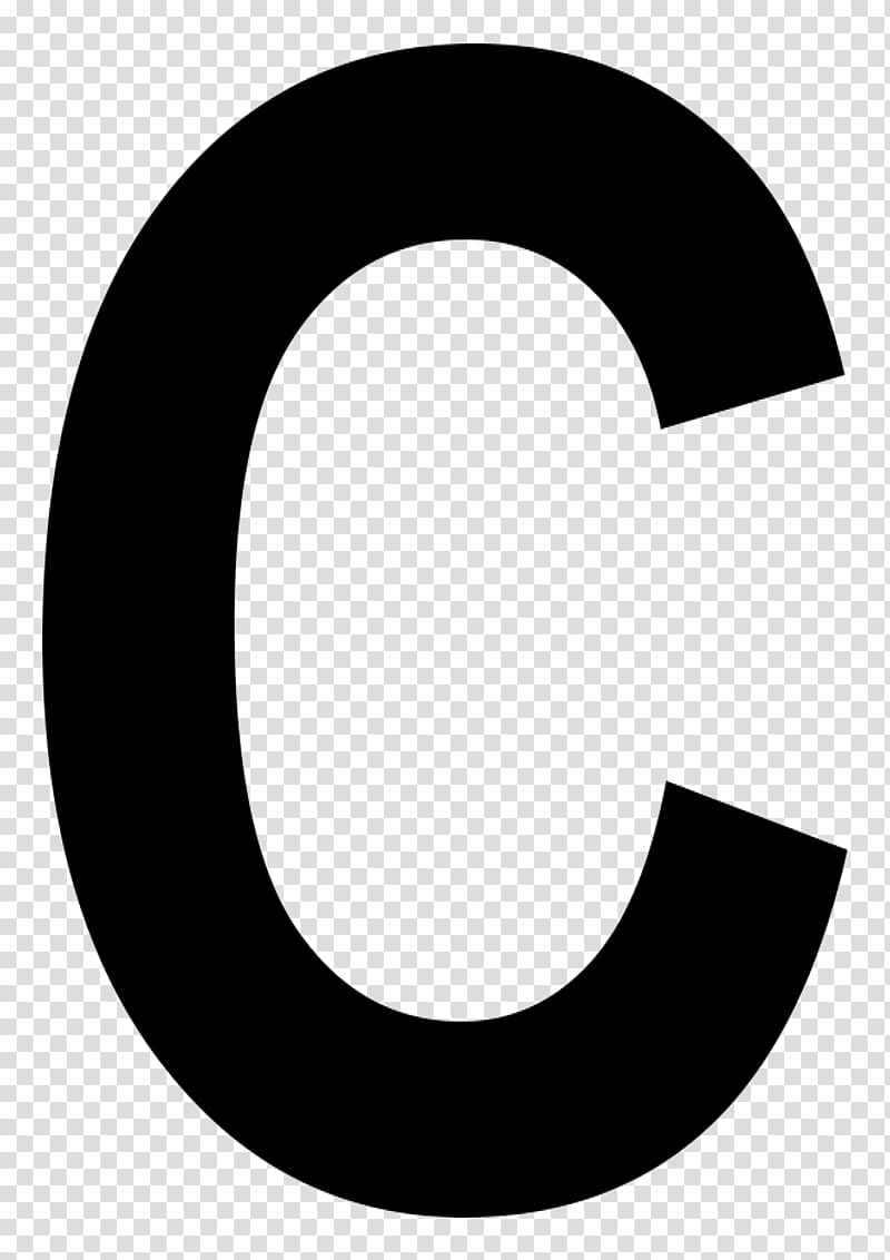 Black and white Circle Angle, letter C transparent background PNG clipart