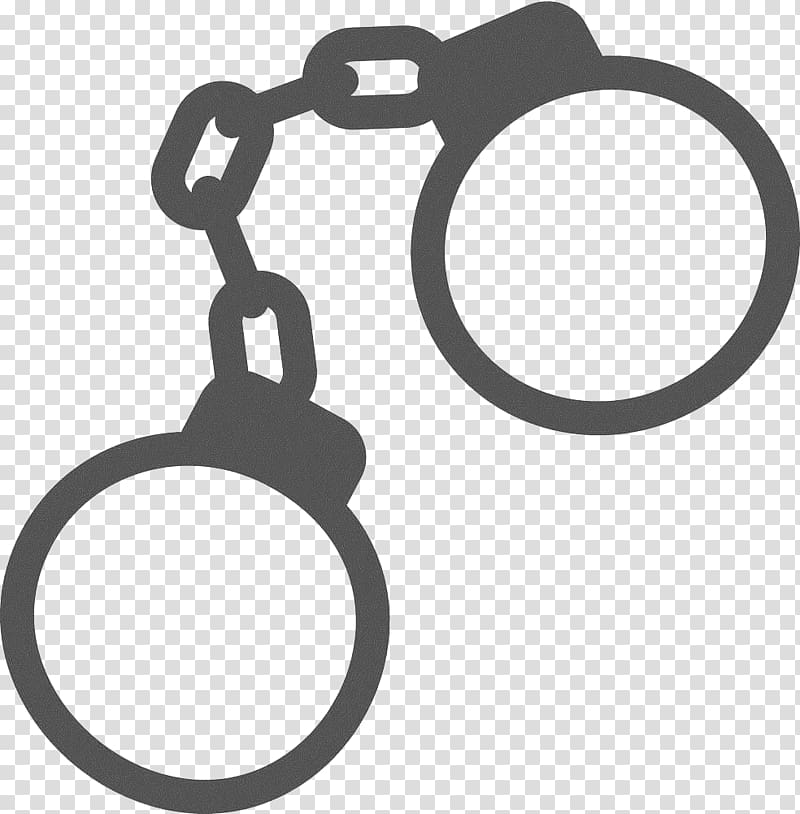 Handcuffs Arrest Icon design Icon, Hand painted handcuffs transparent background PNG clipart