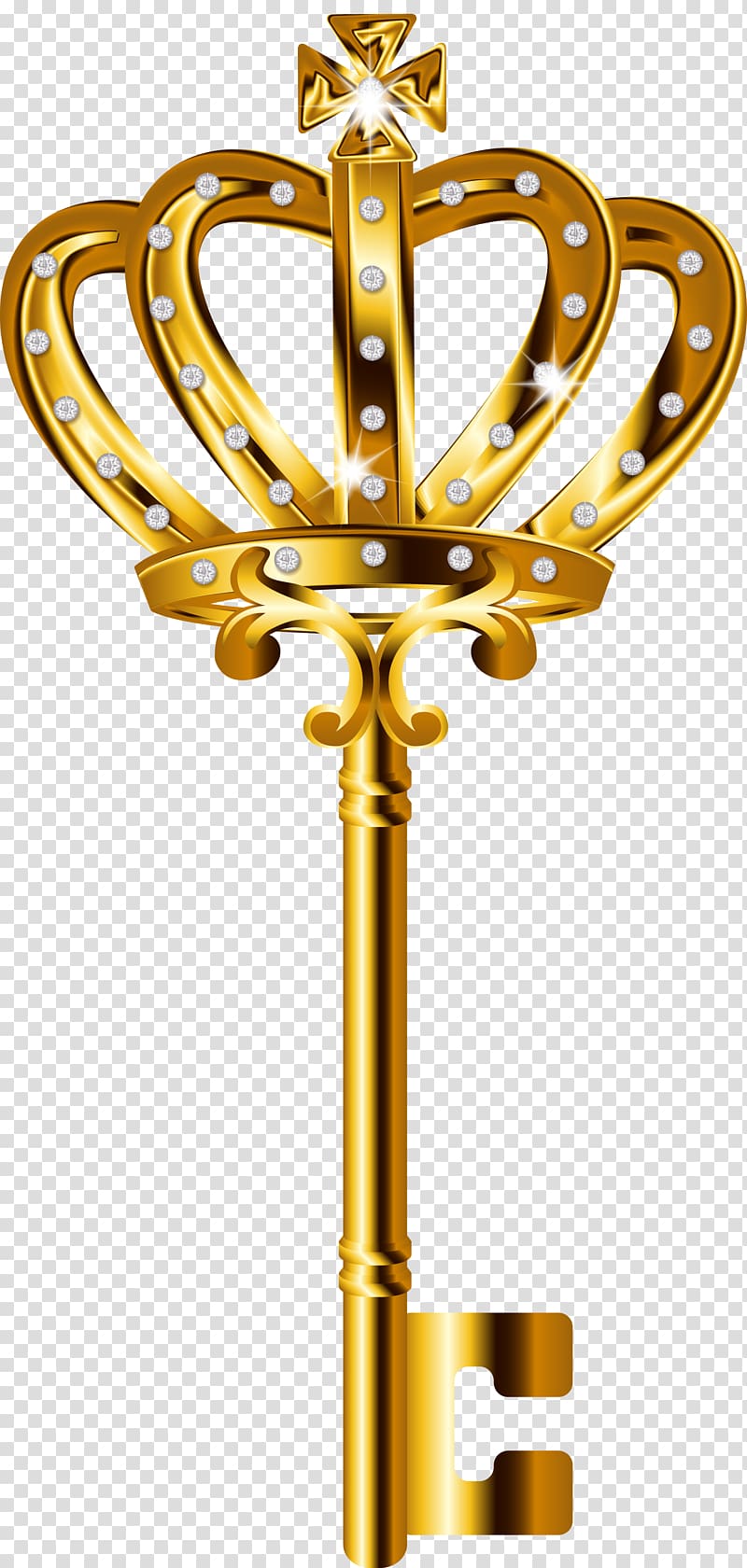 gold crown skeleton key , , Golden Key transparent background PNG clipart