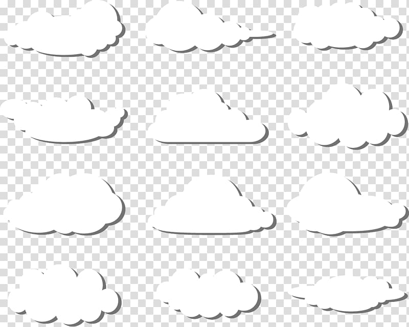 white clouds illustration, Euclidean Cloud Vecteur Plot, clouds transparent background PNG clipart