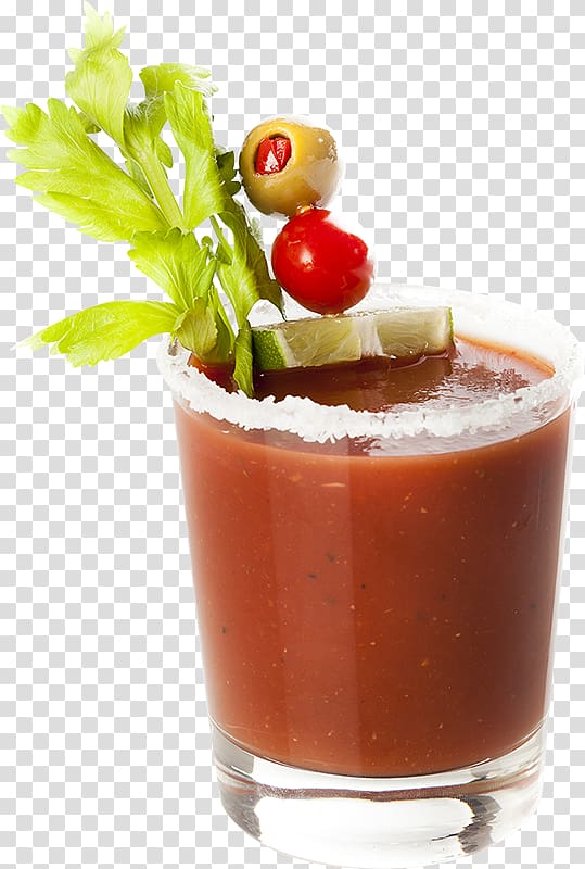 Bloody Mary Cocktail garnish Sea Breeze Mai Tai, hand painted fresh spices transparent background PNG clipart