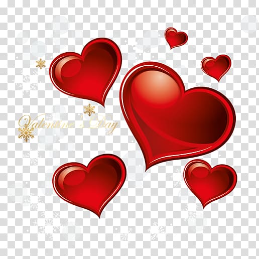 Valentine\'s Day Heart , Festive red hearts transparent background PNG clipart