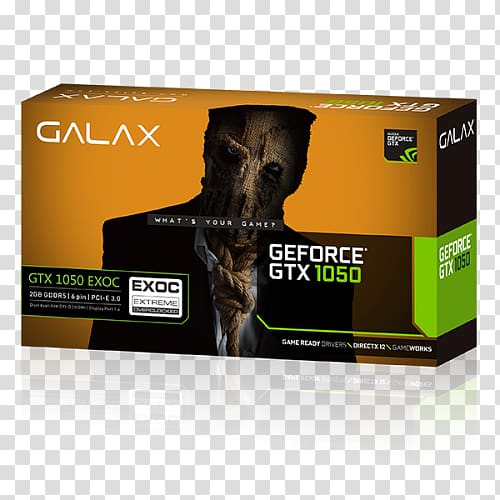 Graphics Cards & Video Adapters NVIDIA GeForce GTX 1050 Ti GDDR5 SDRAM Digital Visual Interface, transparent background PNG clipart