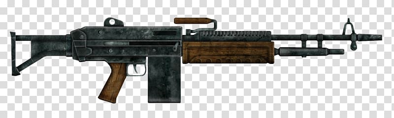 Fallout: New Vegas Fallout 3 Light machine gun Firearm, machine gun transparent background PNG clipart