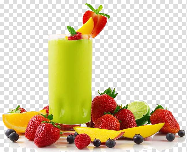 Smoothie Milkshake Juice Health shake Cafe, Strawberry and juice transparent background PNG clipart