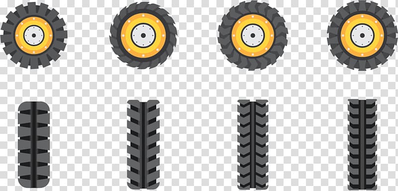 Tire Car Wheel Tractor, car tires transparent background PNG clipart