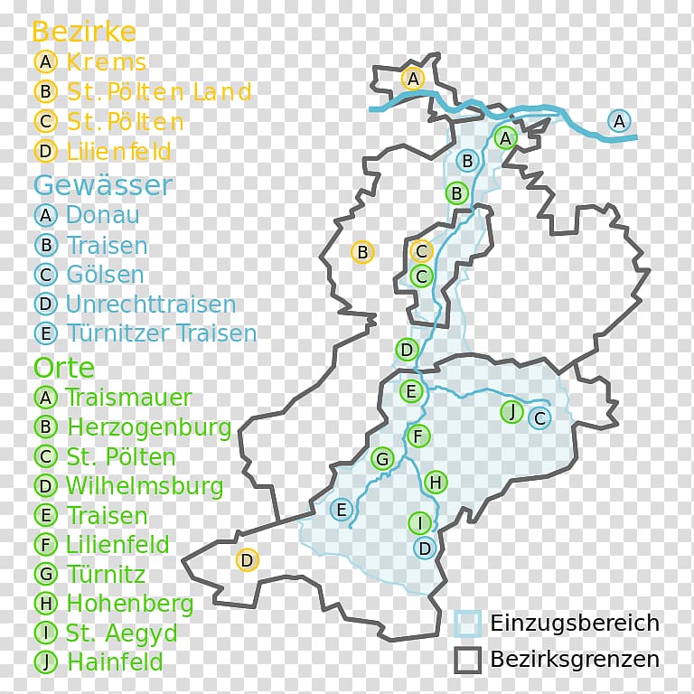 Traisen Map Mostviertel River Geography, map transparent background PNG clipart