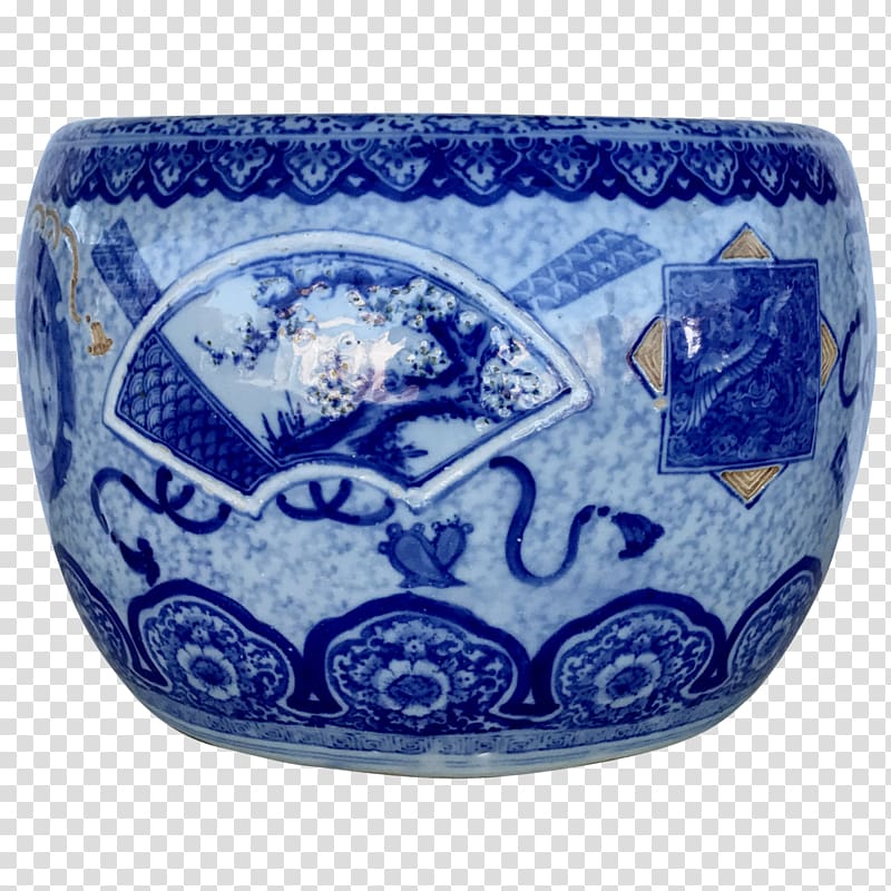 Blue and white pottery Ceramic Hibachi Furniture Bowl, chinese porcelain transparent background PNG clipart