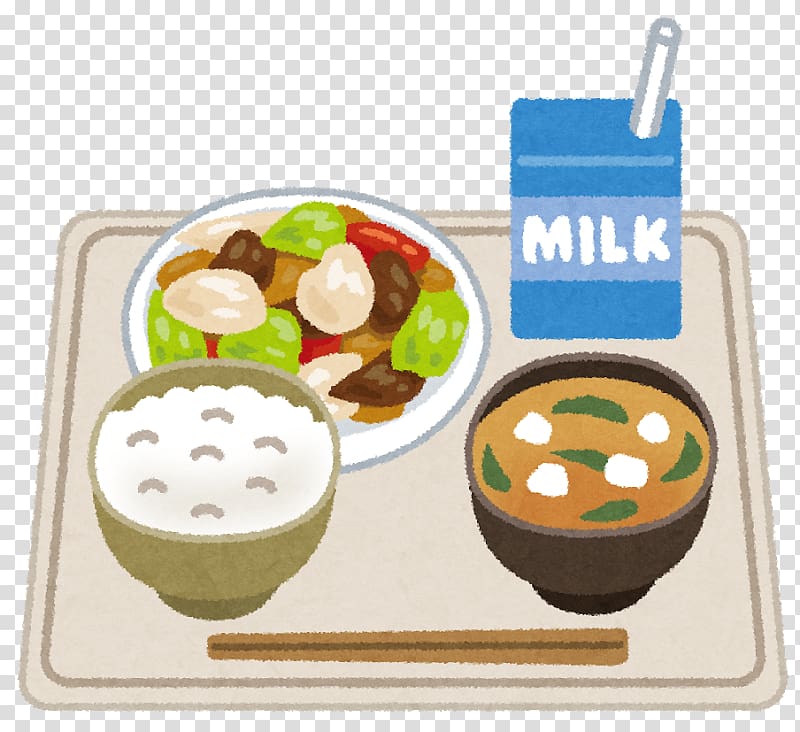 日本の学校給食 School meal Menu Student, Menu transparent background PNG clipart