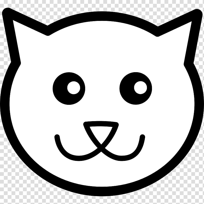 white and black cat sticker, Cat Kitten Face , Cat Face transparent background PNG clipart