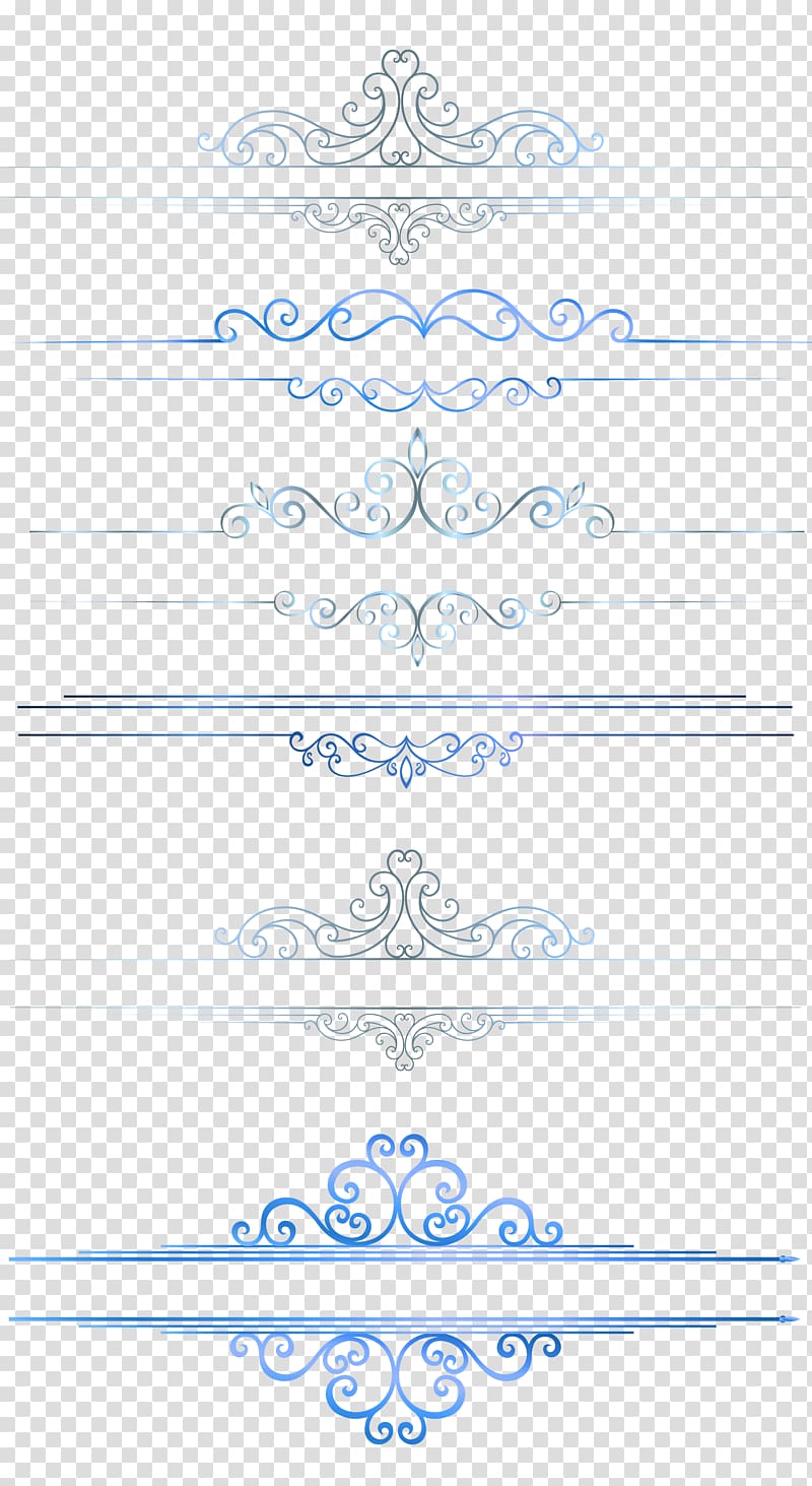 blue simple line border texture transparent background PNG clipart