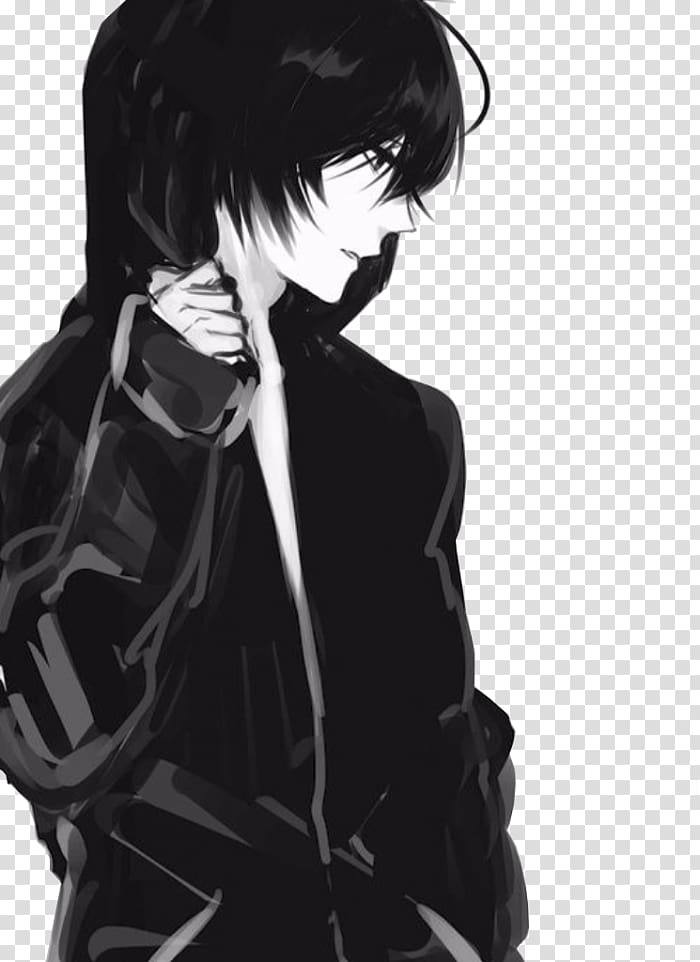 Black hair Anime Brown hair Male Manga, Anime transparent background PNG clipart