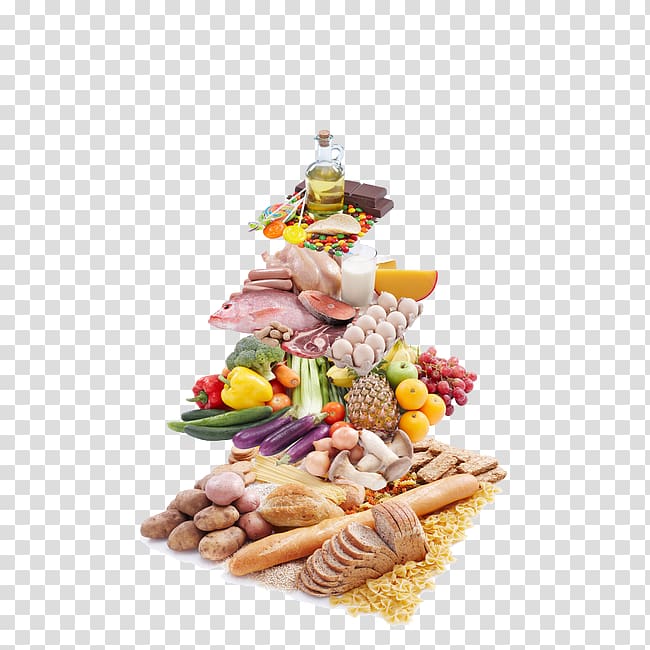 cooked foods and vegetable illustration, Healthy diet Food pyramid Healthy eating pyramid Health food, food pyramid transparent background PNG clipart
