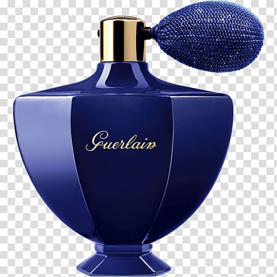 Perfume Guerlain Natalia Vodianova Christmas Collection Souffle d\'Or de Shalimar, White Cosmetics, blue perfume bottles transparent background PNG clipart