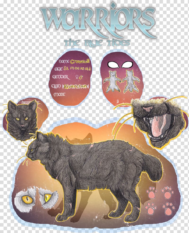 Warriors Popular cat names ThunderClan Battles of the Clans, crowfall art transparent background PNG clipart