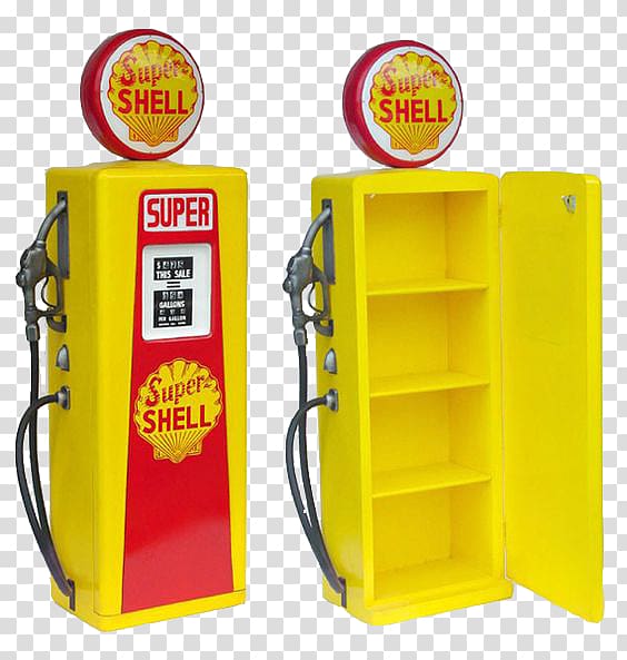 Car Fuel dispenser Gasoline Filling station Pump, Yellow refrigerator transparent background PNG clipart