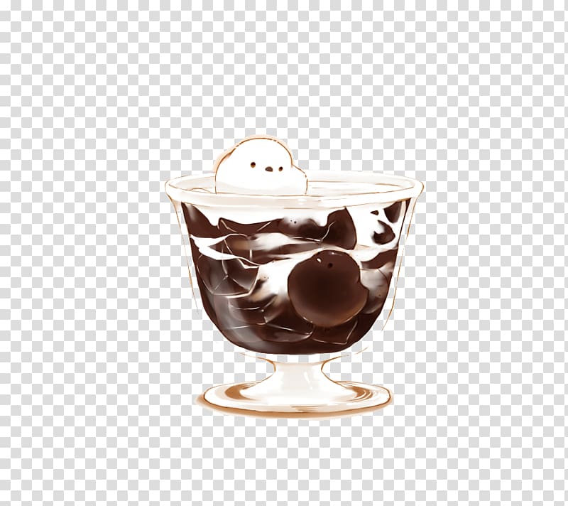 Milkshake Tea Cream Masala chai Parfait, Chocolate milkshake chick transparent background PNG clipart