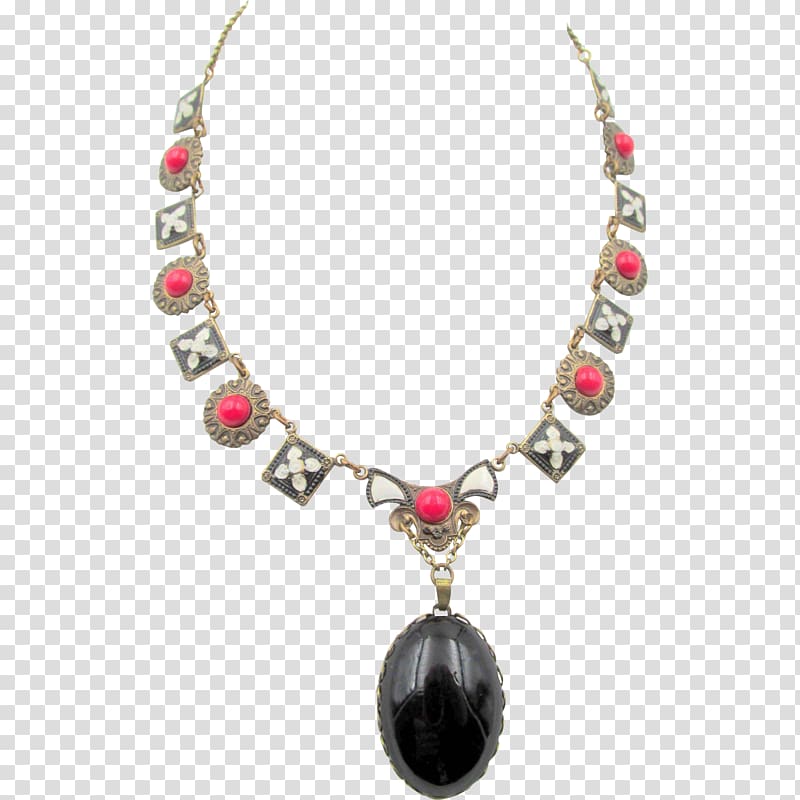 Necklace Art Deco Jewellery Ruby Lane, necklace transparent background PNG clipart