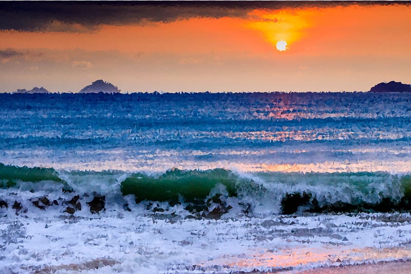 Sunset Ocean Sea, sunset transparent background PNG clipart