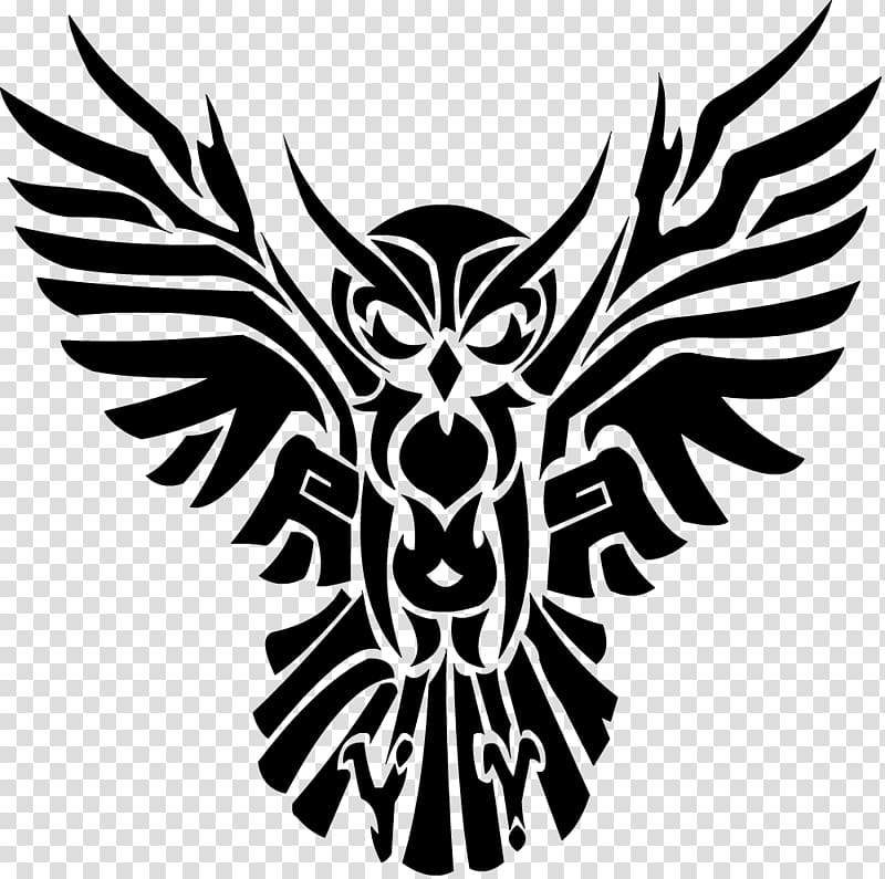 Owl Tattoo artist Tribal Gear Drawing, owl transparent background PNG clipart