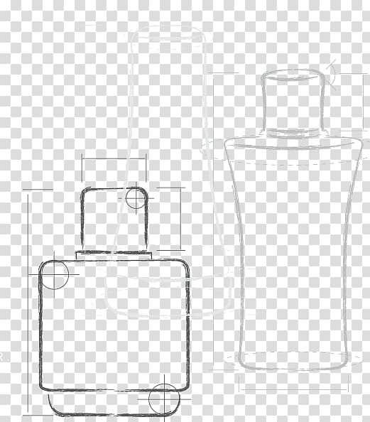 Glass bottle Sketch, embalagem transparent background PNG clipart