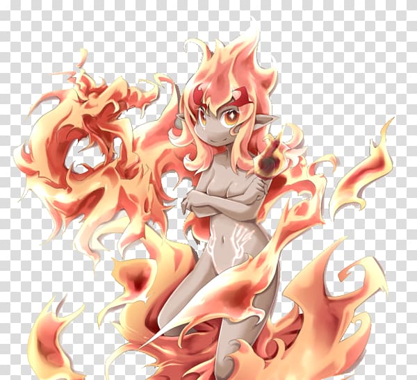 Salamanders in folklore and legend Monster Girl Quest Fire salamander Spirit Elemental, others transparent background PNG clipart