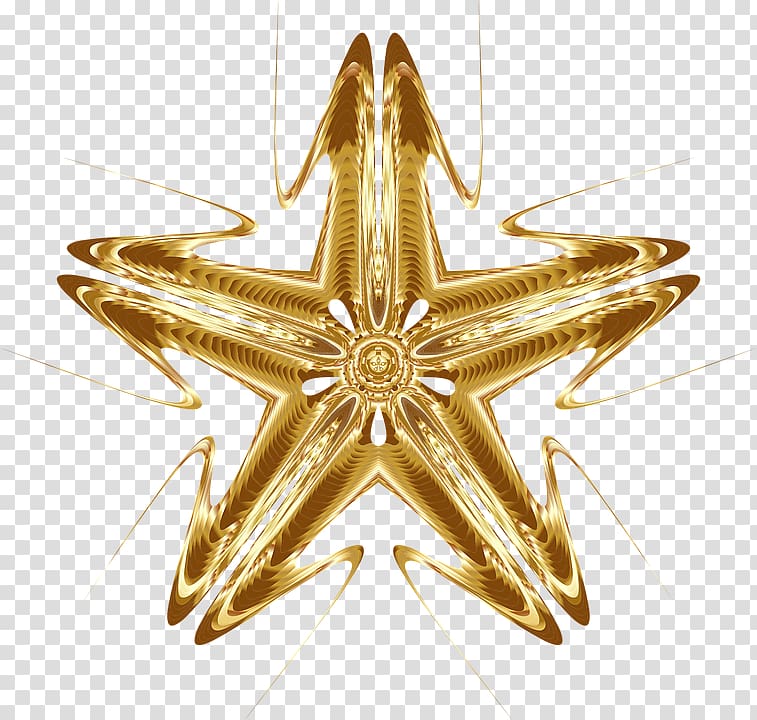 Geometry , Gold five-pointed star transparent background PNG clipart