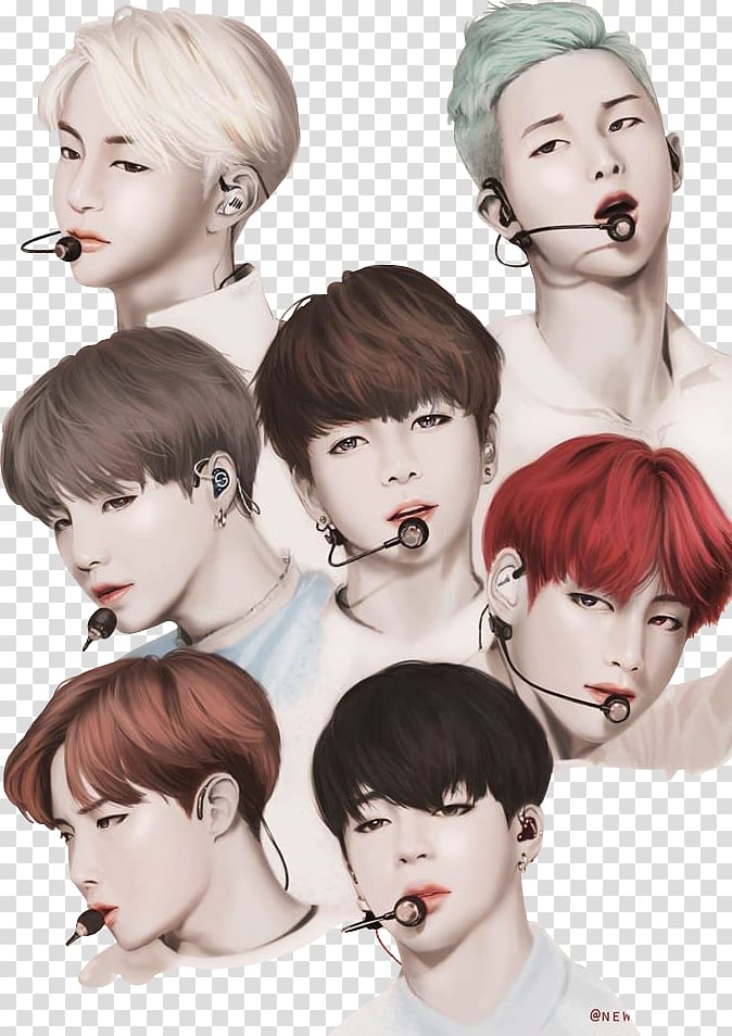 Jungkook RM BTS Fan art, fan transparent background PNG clipart