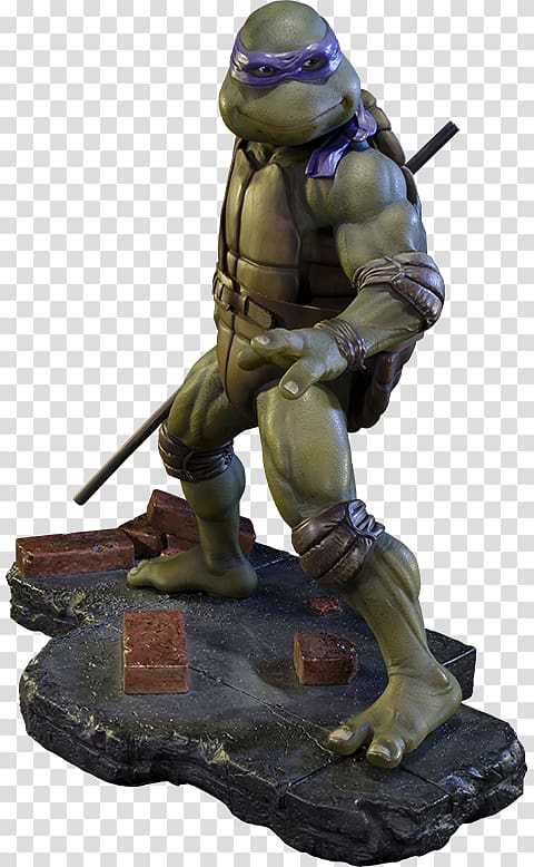 Donatello Leonardo Michaelangelo Figurine Statue, mutant toys transparent background PNG clipart