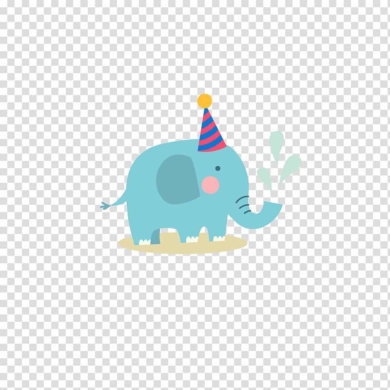 Elephant Euclidean Adobe Illustrator, Blue elephant infant welcome party sticker transparent background PNG clipart