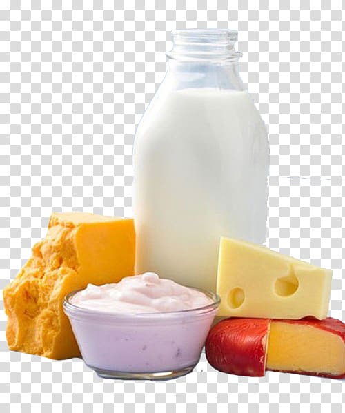 clear glass bottle with white liquid in itr, Milk Dairy product Food Drink Cheese, Milk Yogurt Cheese Butter transparent background PNG clipart
