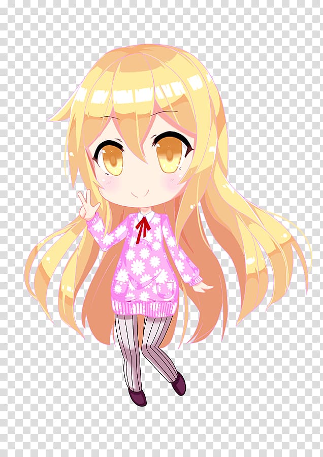 chibi mangaka blond anime chibi transparent background png