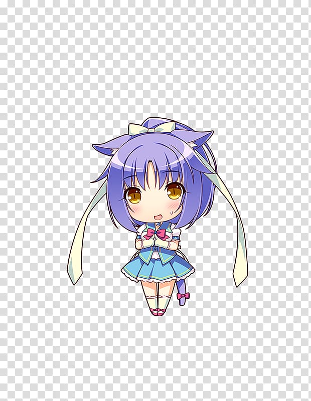 Nekopara Catgirl Chibi Anime Drawing, cinnamon transparent background PNG clipart