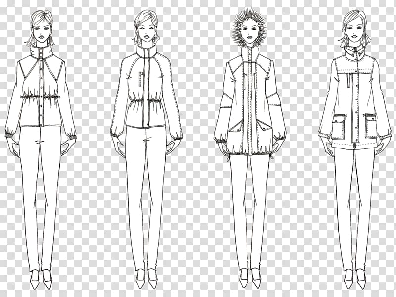 Drawing Clothing Fashion design Sketch, fashion line transparent background PNG clipart