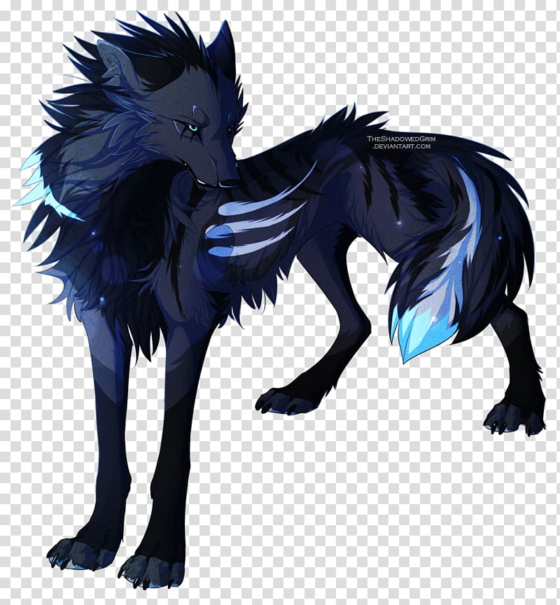 A chibi anime black wolf that can use blue flames and is kept by a beast  tamer