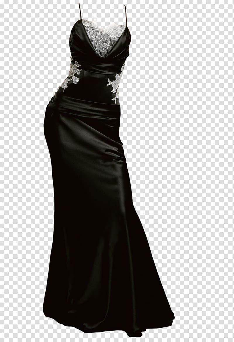 Little black dress Cocktail dress Gown, Sexy black dress sling transparent background PNG clipart