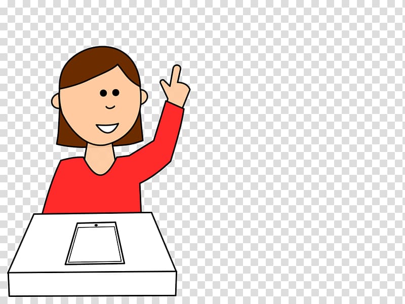 student raise your hand clipart