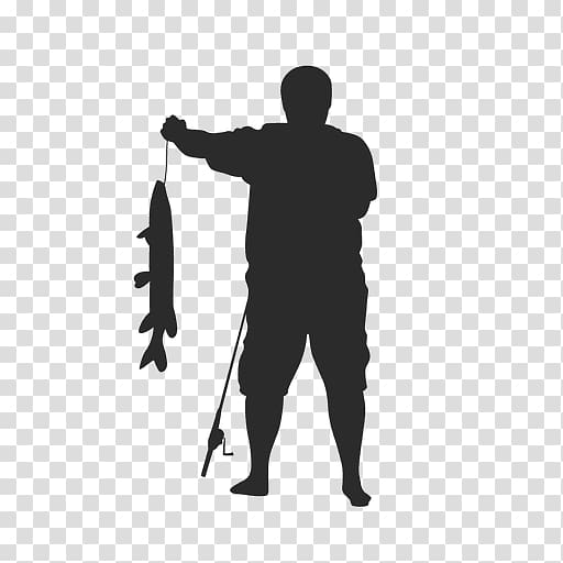 Fishing Silhouette Fisherman Hunting Logo, pepsi man transparent background PNG clipart