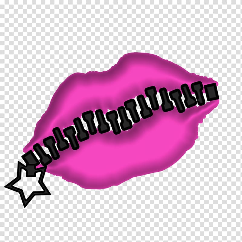 Emo , Purple Zipper Lips transparent background PNG clipart