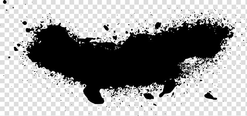 Paper Black and white Watercolor painting, spray paint transparent background PNG clipart