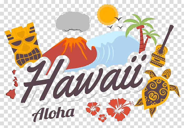 Hawaii Aloha illustration, Hawaii Aloha Thailand, Coco sun volcano transparent background PNG clipart