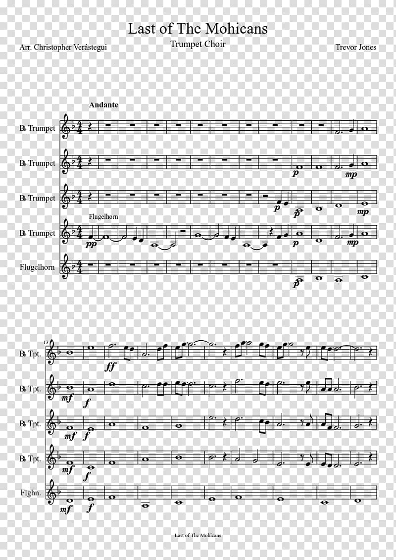 Sheet Music Music The Last Of The Mohicans (Original Motion Score) Free music, sheet music transparent background PNG clipart