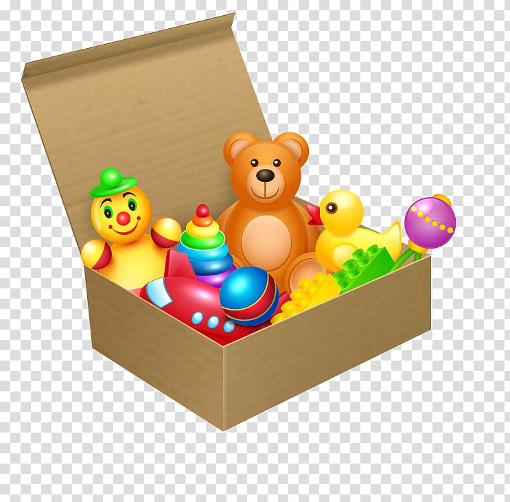 Toy Box Illustration, Taobao electricity supplier baby products transparent background PNG clipart