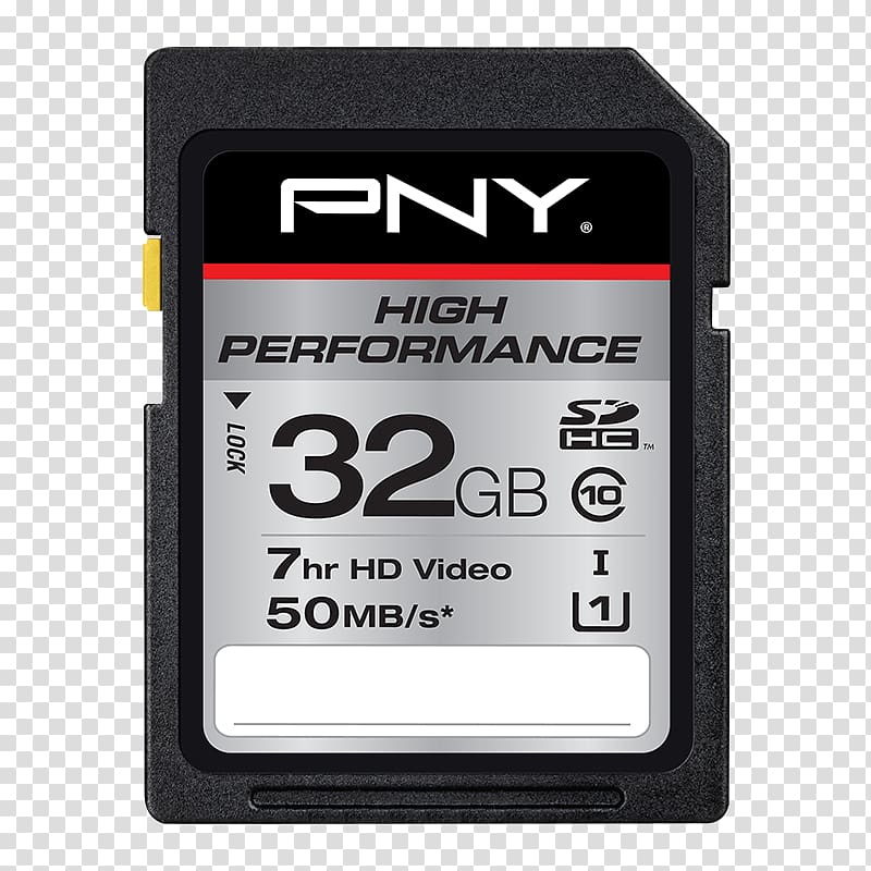 SDHC Flash Memory Cards Secure Digital PNY Technologies SDXC, Flash Memory Cards transparent background PNG clipart