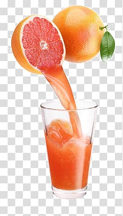 grapefruit juice poured into glass transparent background PNG clipart