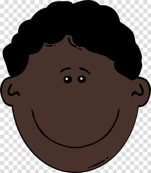 Animation Face Boy , Black Cartoon Man transparent background PNG clipart