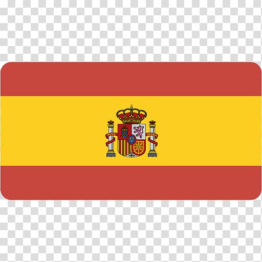 Spain flag, brand rectangle yellow label font, Spain transparent background PNG clipart