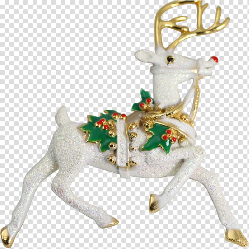 Reindeer Christmas ornament Figurine, Reindeer transparent background PNG clipart